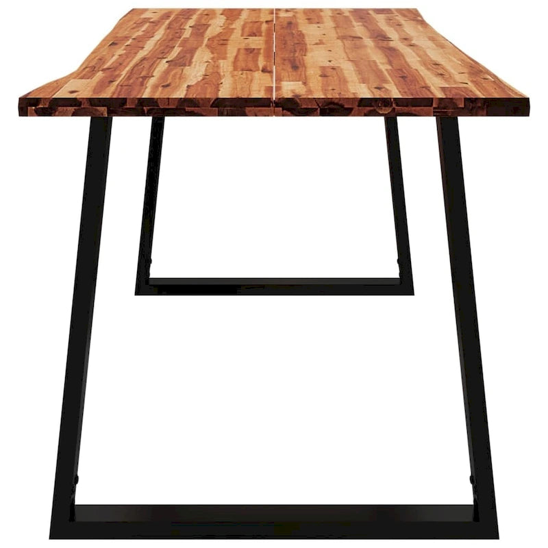 Esstisch mit Baumkante 200x90x75 cm Massivholz Akazie