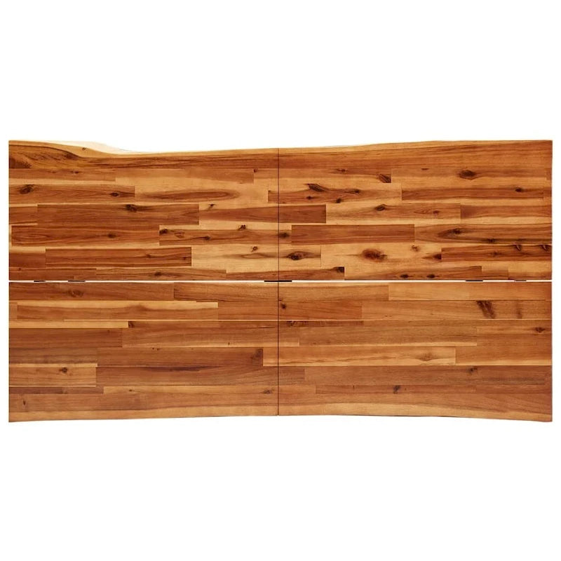 Esstisch mit Baumkante 200x90x75 cm Massivholz Akazie