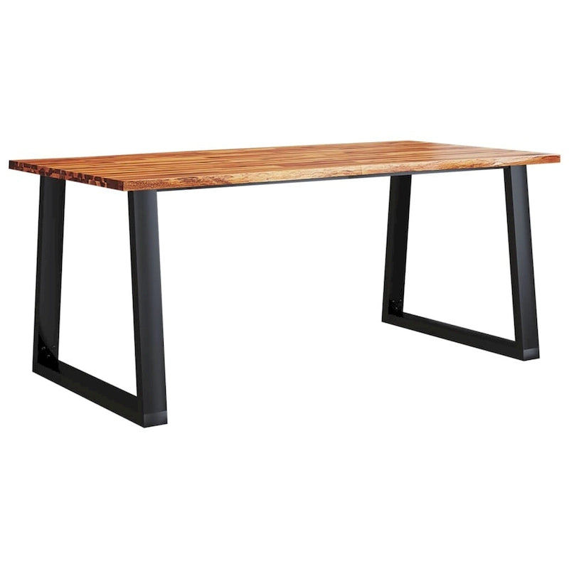 Esstisch mit Baumkante 200x90x75 cm Massivholz Akazie