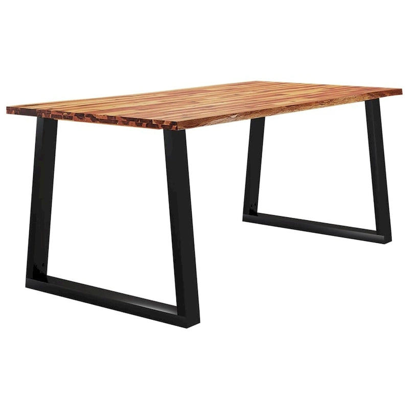 Esstisch mit Baumkante 200x90x75 cm Massivholz Akazie
