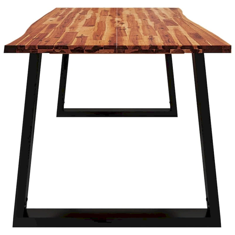 Esstisch mit Baumkante 200x90x75 cm Massivholz Akazie