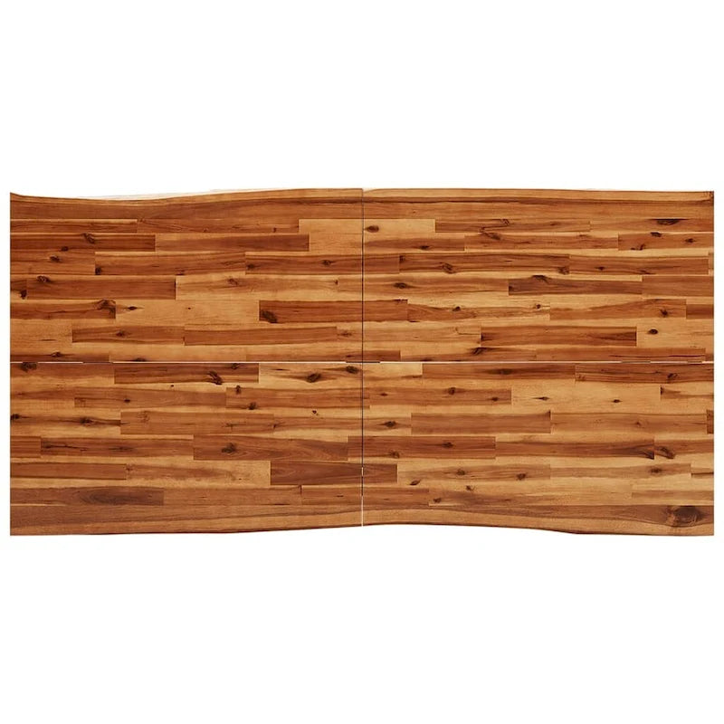 Esstisch mit Baumkante 200x90x75 cm Massivholz Akazie