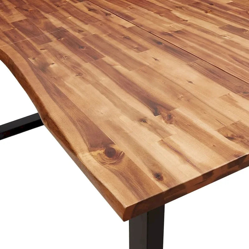 Esstisch mit Baumkante 200x90x75 cm Massivholz Akazie