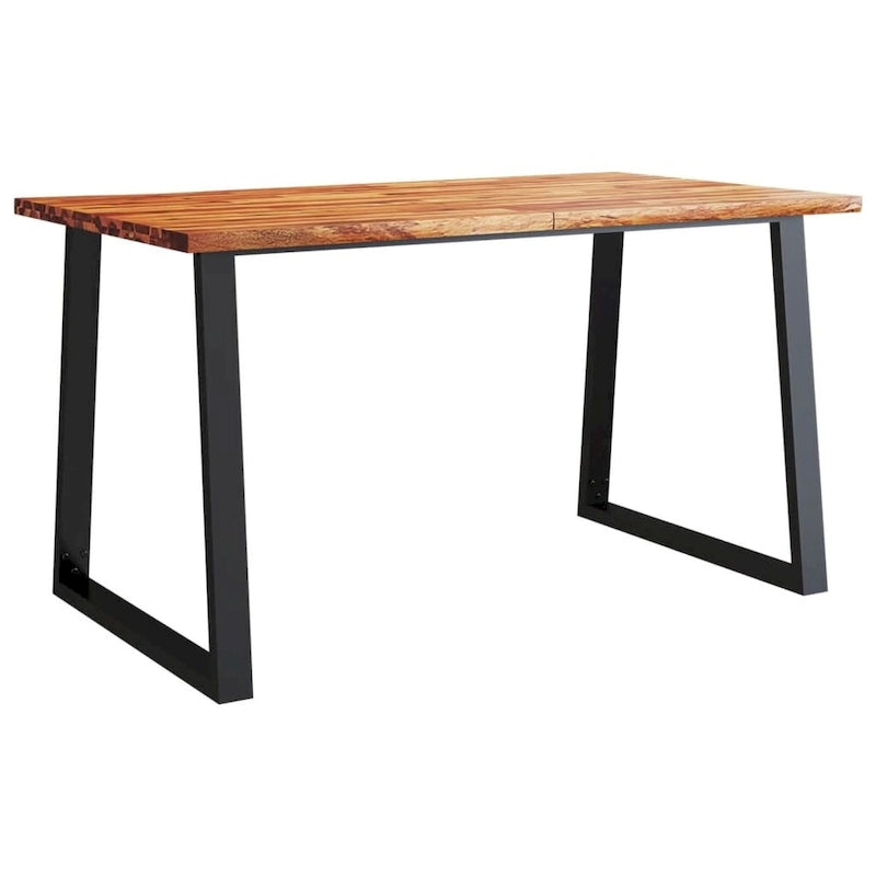 Esstisch mit Baumkante 200x90x75 cm Massivholz Akazie