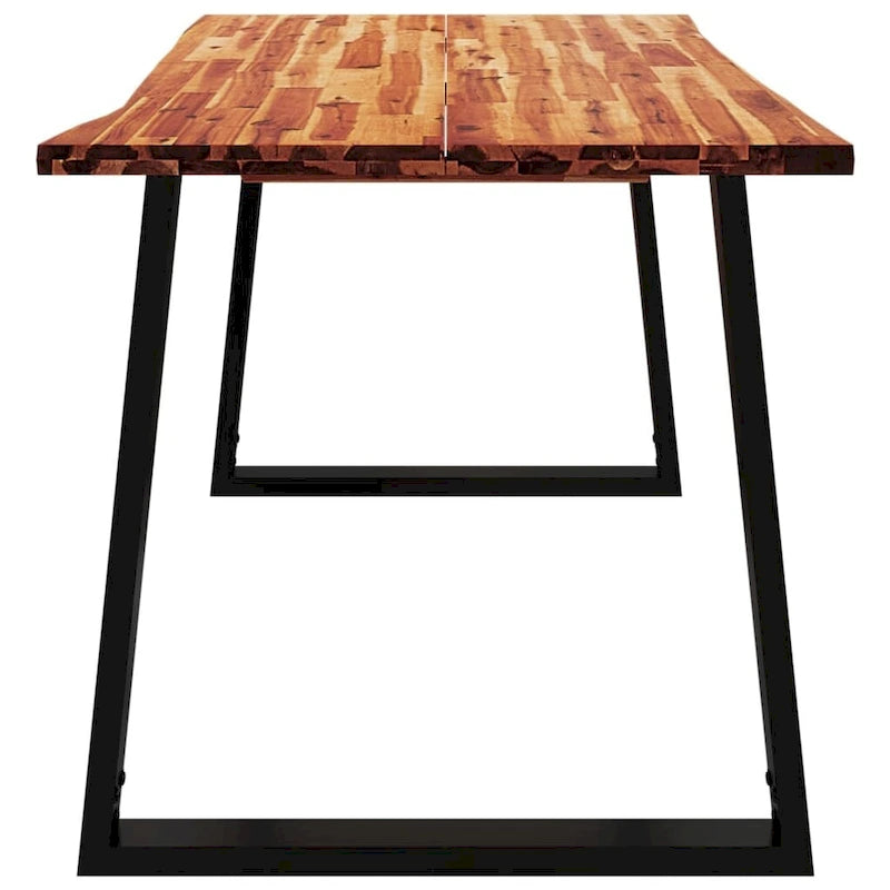 Esstisch mit Baumkante 200x90x75 cm Massivholz Akazie