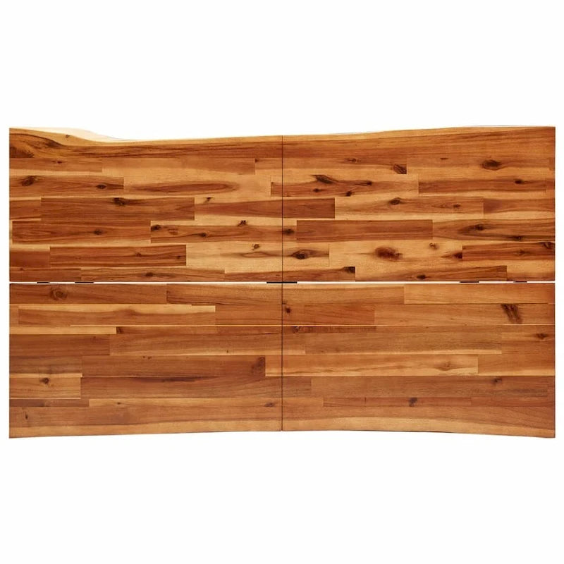 Esstisch mit Baumkante 200x90x75 cm Massivholz Akazie