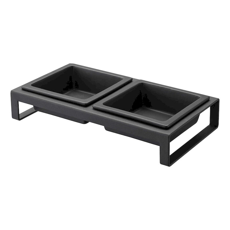 Futternäpfe – Zwei Ausführungen, Stahl und Keramik, Niedrig, 1,25 Tassen, 300 ml pro Napf
