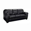 Emma Premium Black Top Grain Leather Tufted Sofa