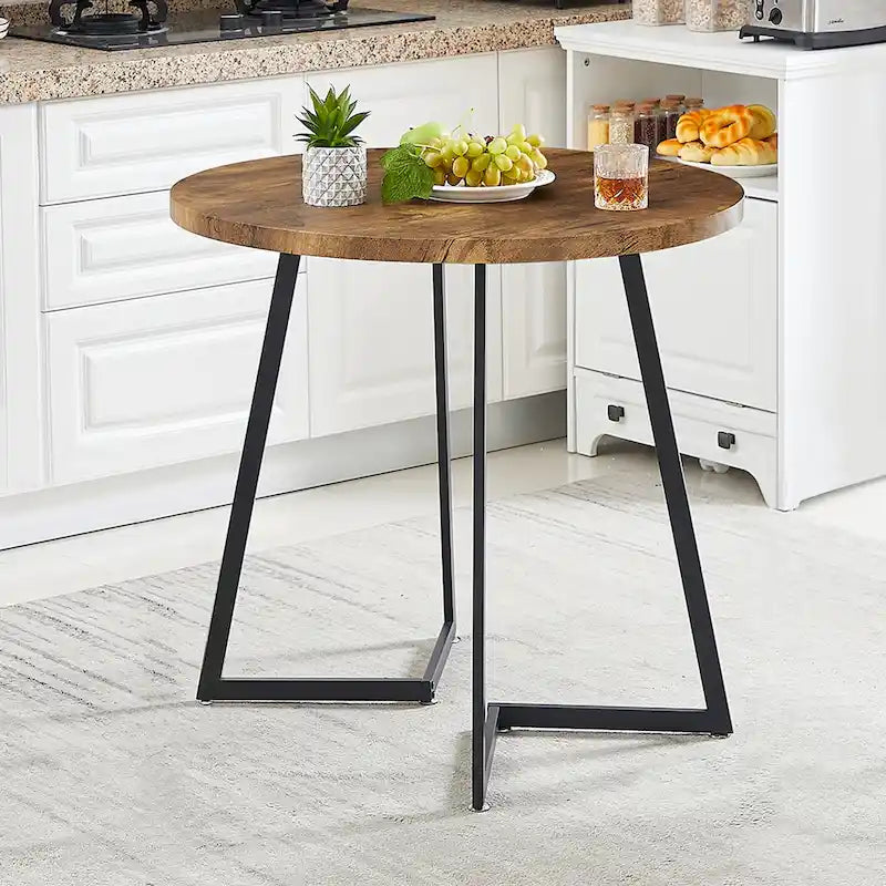 31,5" runder Esstisch mit Metallbeinen