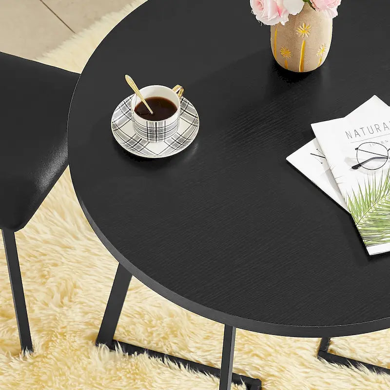 31,5" runder Esstisch mit Metallbeinen