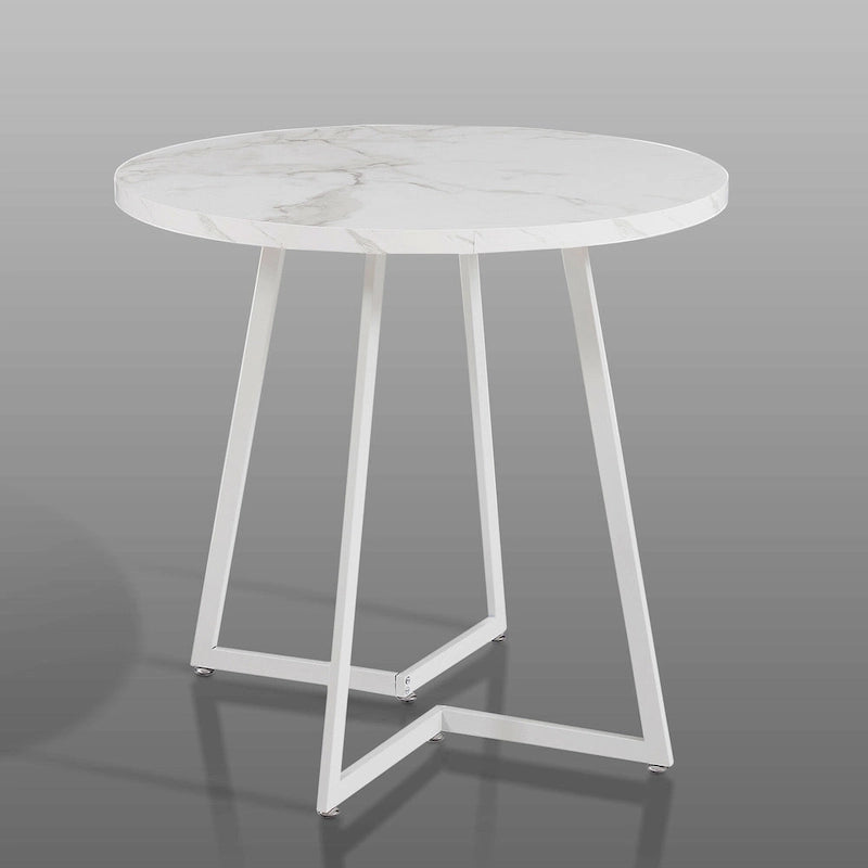 31,5" runder Esstisch mit Metallbeinen