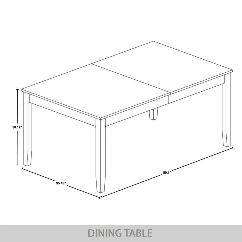 Modernes 5-teiliges Esszimmerset aus Holz