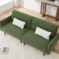 Verwandelbares Futonsofa Bett, Verstellbare Couchliege, Kordstoff-Sofa mit Holzbeinen und 2 Kissen