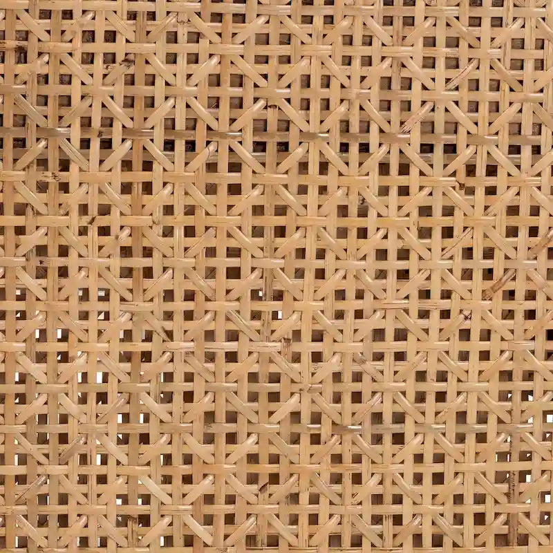 Akzentbank aus Böhmerwald-Honig-Rattan und Akazienholz