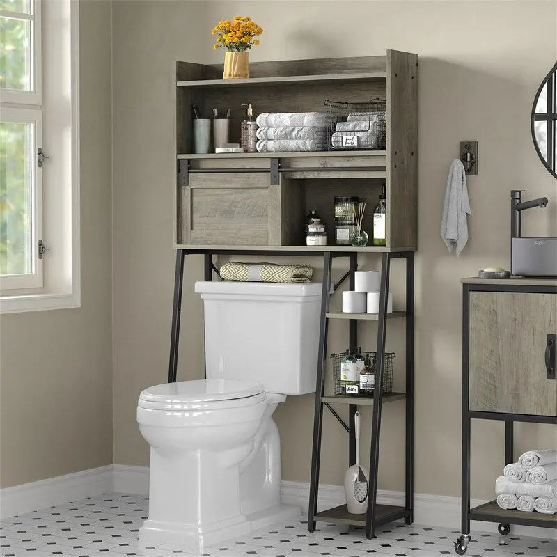 WC-Aufbewahrungsschrank mit Toilettenpapierhalter – 11,81T x 32,49B x 60,63H