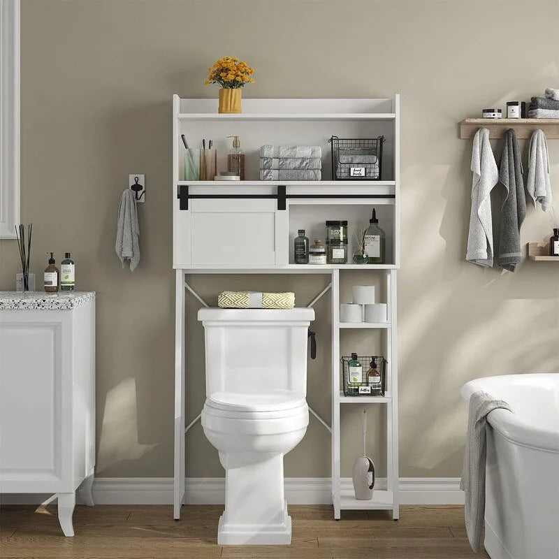 WC-Aufbewahrungsschrank mit Toilettenpapierhalter – 11,81T x 32,49B x 60,63H