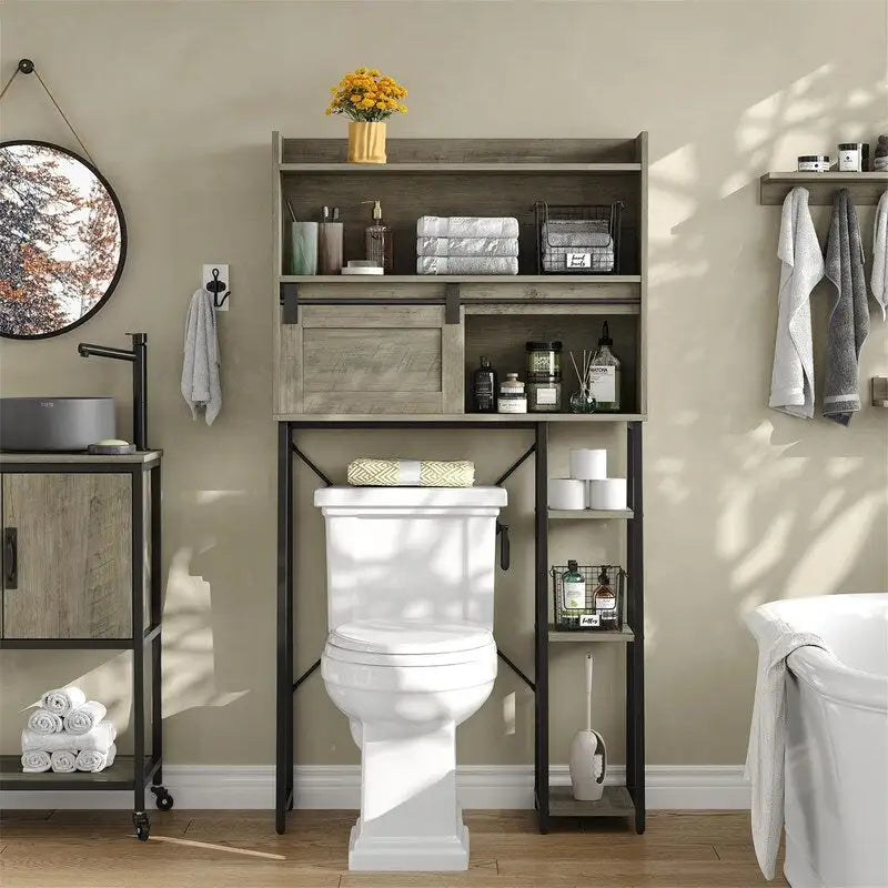 WC-Aufbewahrungsschrank mit Toilettenpapierhalter – 11,81T x 32,49B x 60,63H