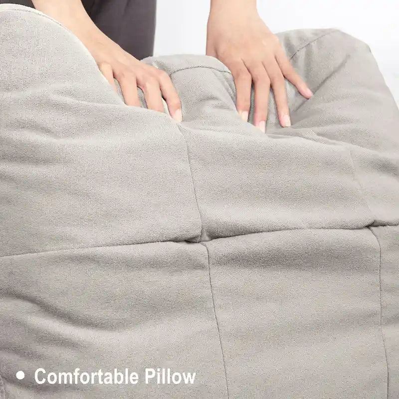 4-Sitzer U-förmiges Leinen Sektionssofa Couch für das Wohnzimmer