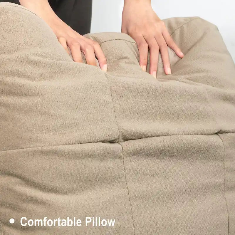 4-Sitzer U-förmiges Leinen Sektionssofa Couch für das Wohnzimmer