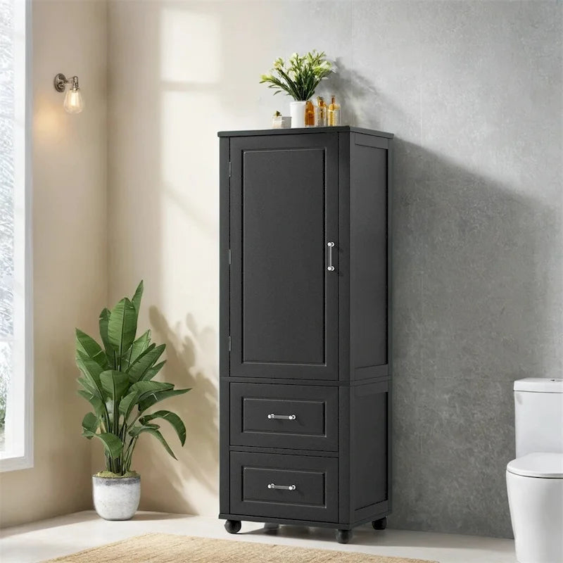 Hoher Badezimmerschrank, freistehender Aufbewahrungsschrank