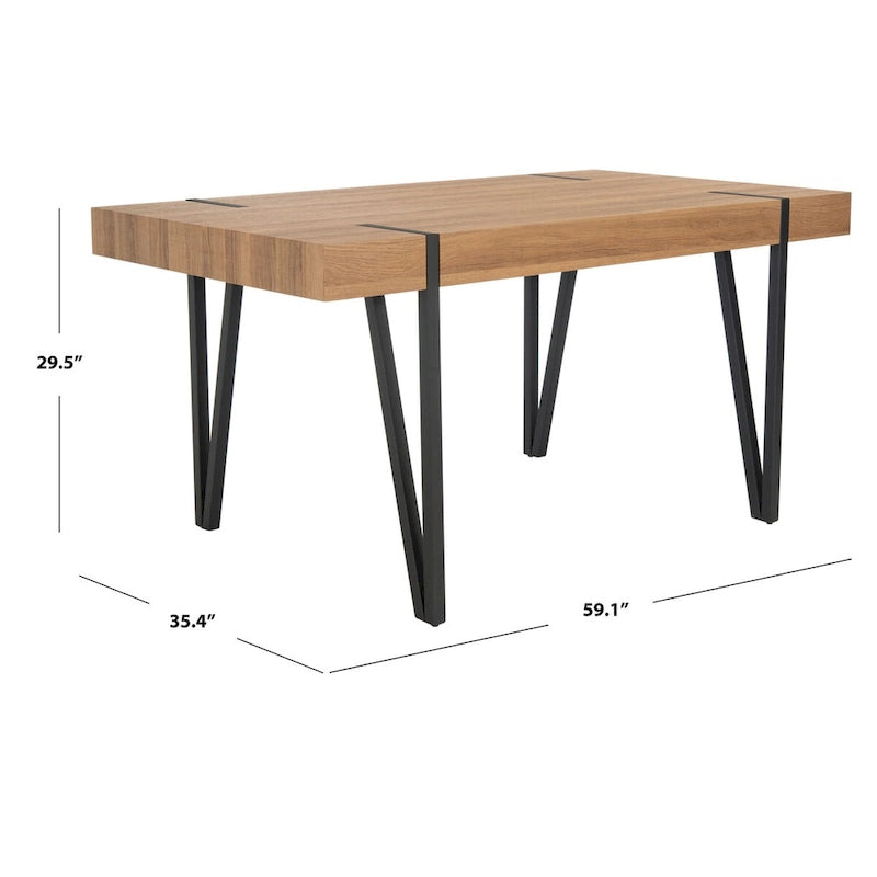 Esstisch im Mid-Century Industrial Rustic Stil – 150 cm B x 89 cm T x 76 cm H