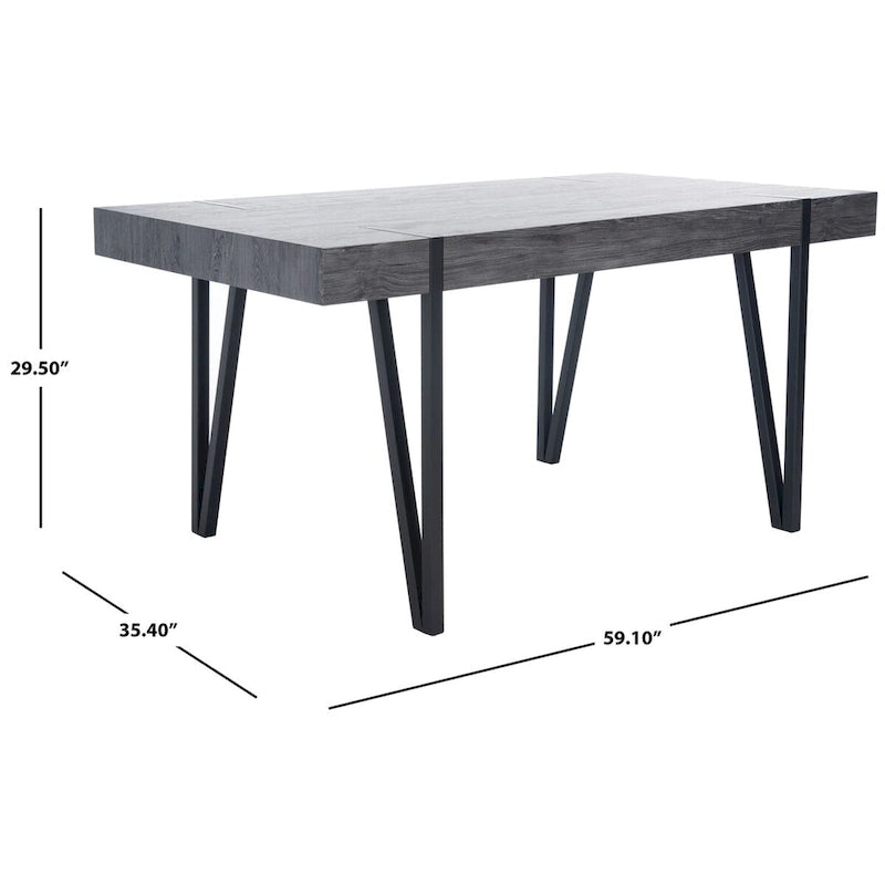 Esstisch im Mid-Century Industrial Rustic Stil – 150 cm B x 89 cm T x 76 cm H