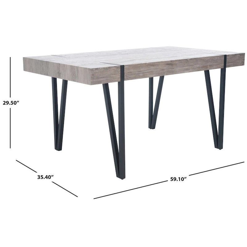 Esstisch im Mid-Century Industrial Rustic Stil – 150 cm B x 89 cm T x 76 cm H