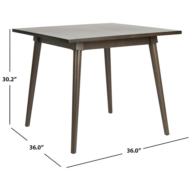 36" quadratischer Esstisch mit Beinen im Vintage-Stil