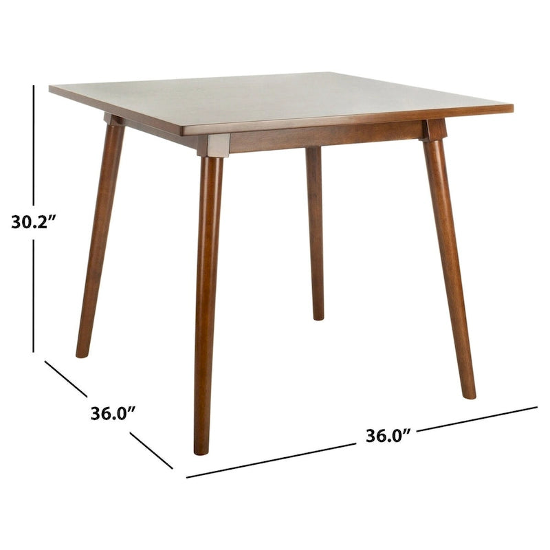36" quadratischer Esstisch mit Beinen im Vintage-Stil