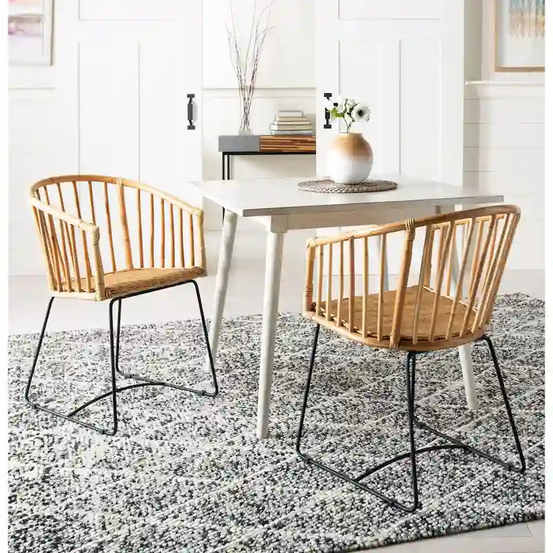 36" quadratischer Esstisch mit Beinen im Vintage-Stil