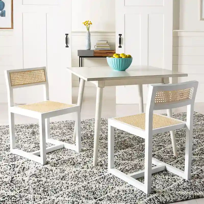 36" quadratischer Esstisch mit Beinen im Vintage-Stil