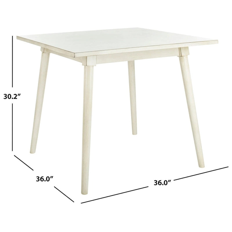 36" quadratischer Esstisch mit Beinen im Vintage-Stil